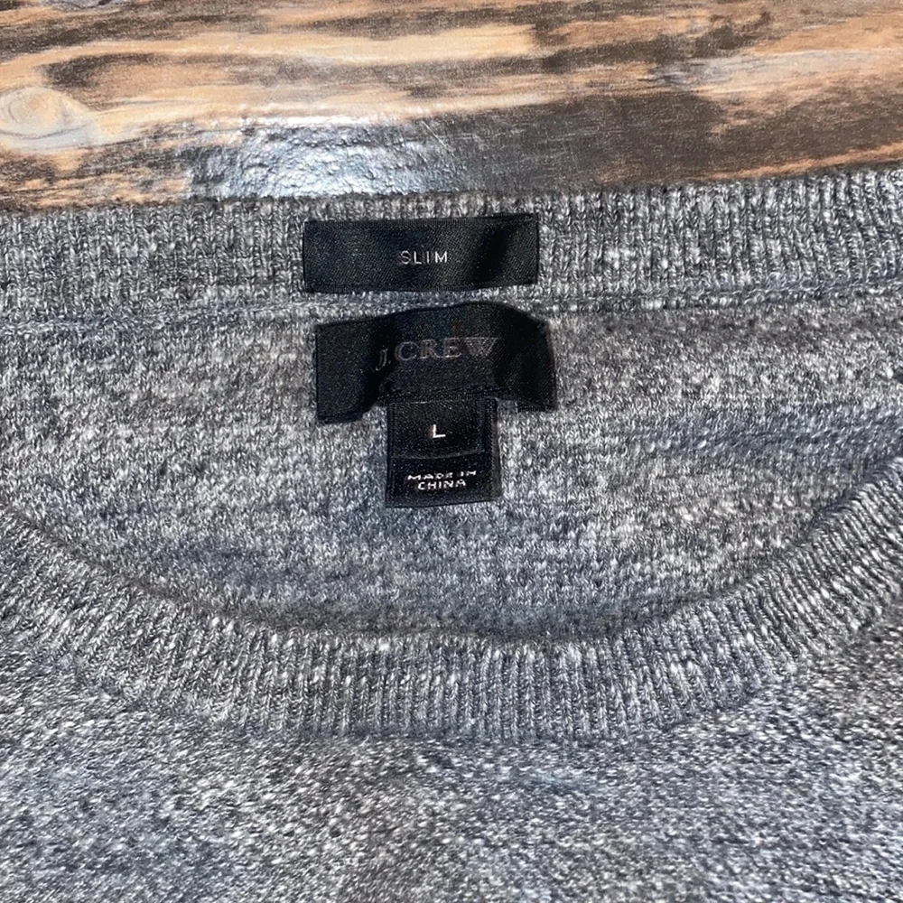 J Crew cotton Grey Sweater size Large